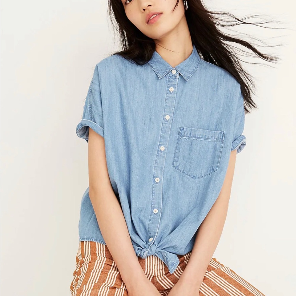 Madewell denim short sleeve shirt